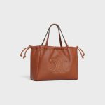 SMALL CABAS DRAWSTRING CUIR TRIOMPHE IN SMOOTH CALFSKIN TAN - Image 2