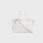 SMALL CABAS DRAWSTRING CUIR TRIOMPHE IN GRAINED CALFSKIN WHITE - Image 3