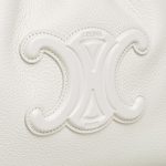 SMALL CABAS DRAWSTRING CUIR TRIOMPHE IN GRAINED CALFSKIN WHITE - Image 4