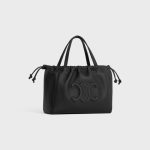 SMALL CABAS DRAWSTRING CUIR TRIOMPHE IN GRAINED CALFSKIN BLACK - Image 2