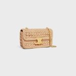 CHAIN SHOULDER BAG CLAUDE IN RAFFIA EFFECT TEXTILE - Image 4