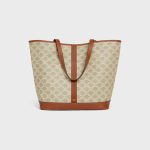 MEDIUM CABAS IN TRIOMPHE CANVAS AND CALFSKIN GREGE