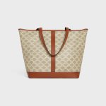 MEDIUM CABAS IN TRIOMPHE CANVAS AND CALFSKIN GREGE - Image 3