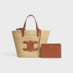TEEN SUPPLE CELINE CLASSIC PANIER IN Raffia and calfskin - Image 6