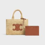SMALL CABAS THAIS IN Raffia and calfskin - Image 4
