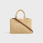 SMALL CABAS THAIS IN Raffia and calfskin - Image 6