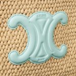 SMALL CABAS THAIS IN Raffia and calfskin - Image 4