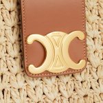 CABAS TRIANGLE IN RAFFIA AND CALFSKIN - Image 3