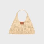 CABAS TRIANGLE IN RAFFIA AND CALFSKIN - Image 5