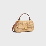 TEEN CELINE LOLA IN RAFFIA EFFECT TEXTILE - Image 4