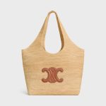 Celine Classic Panier Shopper Cabas IN RAFFIA AND CALFSKIN