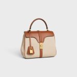 SMALL 16 BAG IN TEXTILE AND NATURAL CALFSKIN NATURAL / TAN - Image 2