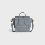 NANO LUGGAGE BAG IN BABY DRUNMED CALFSKIN KOHL