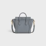 NANO LUGGAGE BAG IN BABY DRUNMED CALFSKIN KOHL - Image 3