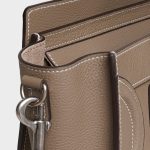 NANO LUGGAGE BAG IN BABY DRUNMED CALFSKIN SOURIS - Image 4