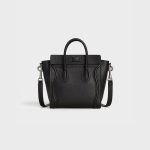 NANO LUGGAGE BAG IN BABY DRUNMED CALFSKIN BLACK - Image 3