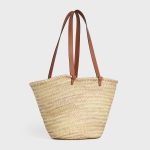 MEDIUM CELINE CLASSIC PANIER IN palm leaves and Calfskin - Image 2