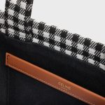 small cabas thais in VICHY TEXTILE AND CALFSKIN - Image 3