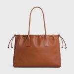 CABAS DRAWSTRING CUIR TRIOMPHE IN SMOOTH CALFSKIN TAN - Image 3