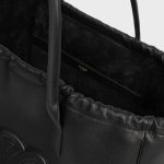 CABAS DRAWSTRING CUIR TRIOMPHE IN GRAINED CALFSKIN BLACK - Image 4