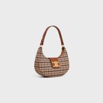 MEDIUM AVA TRIOMPHE BAG IN TARTAN TEXTILE and CALFSKIM - Image 2