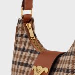 MEDIUM AVA TRIOMPHE BAG IN TARTAN TEXTILE and CALFSKIM - Image 5