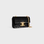 CHAIN SHOULDER BAG CLAUDE IN SEQUINS WITH CELINE ALL-OVER BLACK - Image 2