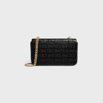 CHAIN SHOULDER BAG CLAUDE IN SEQUINS WITH CELINE ALL-OVER BLACK - Image 3