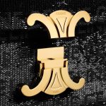 CHAIN SHOULDER BAG CLAUDE IN SEQUINS WITH CELINE ALL-OVER BLACK - Image 4