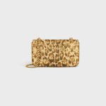 CHAIN SHOULDER BAG CLAUDE IN TRIOMPHE CANVAS WITH LEOPARD PRINT LEOPARD - Image 3