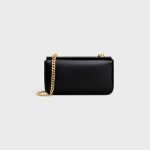 CHAIN SHOULDER BAG CLAUDE IN SHINY CALFSKIN BLACK - Image 3