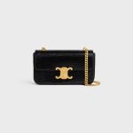 CHAIN SHOULDER BAG CLAUDE IN LIZARD BLACK