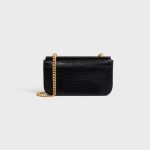 CHAIN SHOULDER BAG CLAUDE IN LIZARD BLACK - Image 3