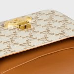 SHOULDER BAG CLAUDE IN TRIOMPHE CANVAS AND CALFSKIN WHITE - Image 4