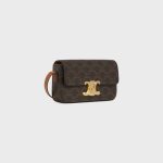 SHOULDER BAG CLAUDE IN TRIOMPHE CANVAS AND CALFSKIN TAN - Image 2