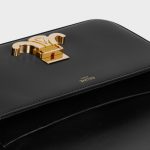 SHOULDER BAG CLAUDE IN SHINY CALFSKIN BLACK - Image 4