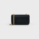 CHAIN SHOULDER BAG CUIR TRIOMPHE IN SHINY CALFSKIN BLACK - Image 3