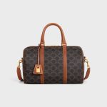 CELINE Large Boston IN Triomphe Canvas and calfskin