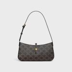 CELINE TINA SHOULDER BAG IN Triomphe canvas