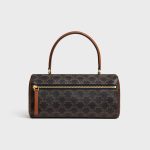 CELINE CYLINDER BAG IN Triomphe canvas and calfskin