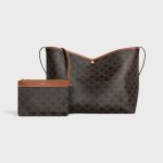 CELINE SOFT SHOPPER BAG IN Triomphe Canvas and Calfskin - Image 6