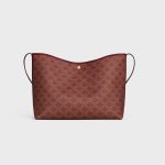 CELINE SOFT SHOPPER BAG IN TRIOMPHE CANVAS AND CALFSKIN