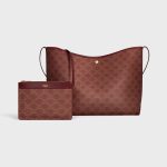 CELINE SOFT SHOPPER BAG IN TRIOMPHE CANVAS AND CALFSKIN - Image 2