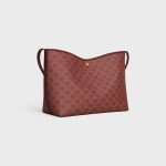 CELINE SOFT SHOPPER BAG IN TRIOMPHE CANVAS AND CALFSKIN - Image 4