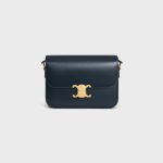 CLASSIQUE TRIOMPHE BAG IN SHINY CALFSKIN NAVY BLUE