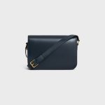 CLASSIQUE TRIOMPHE BAG IN SHINY CALFSKIN NAVY BLUE - Image 3