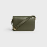CLASSIQUE TRIOMPHE BAG IN SHINY CALFSKIN DARK OLIVE - Image 3