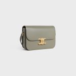 CLASSIQUE TRIOMPHE BAG IN SHINY CALFSKIN GREEN CLAY - Image 2