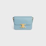 TEEN TRIOMPHE BAG IN SHINY CALFSKIN CALIFORNIA BLUE