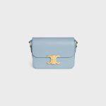 TEEN TRIOMPHE BAG IN SHINY CALFSKIN PALE BLUE